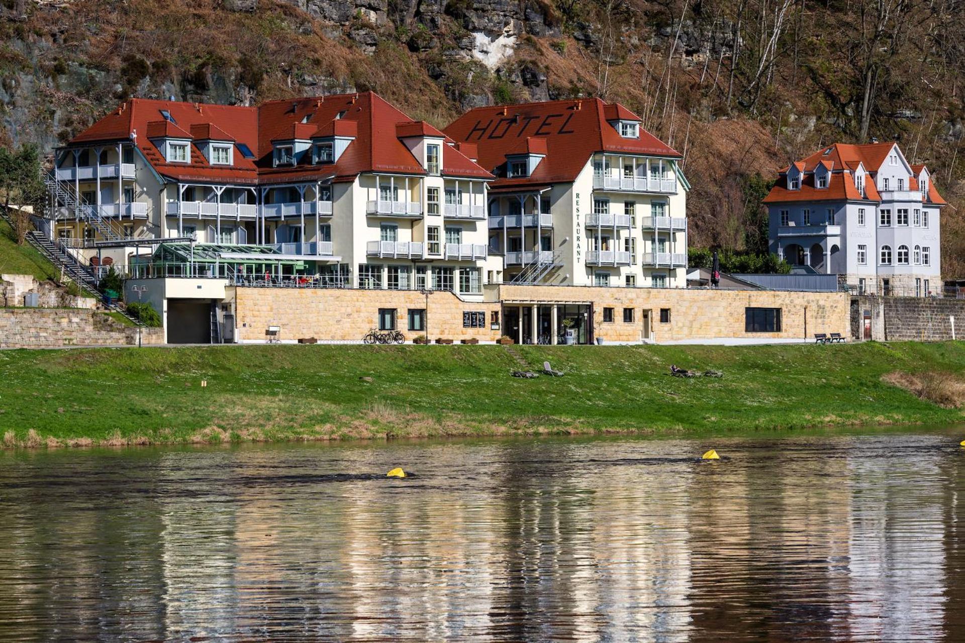 Steiger Hotel Elbschlosschen Rathen Bagian luar foto